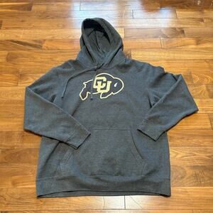 Colorado Buffaloes CU Buffs Hoodie Men's XL Dark Gray Pullover Kangaroo